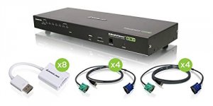 Iogear GCS1808DPKITU 8-port Kvm Supports Vga  Dp