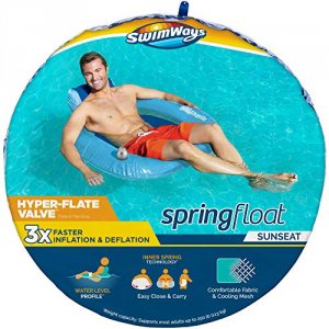 Swimways 6061863 Spring Float Sunseat  Blue