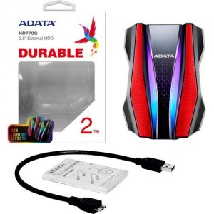 Adata AHD770G-2TU32G1-CRD 2tb Red External Hdd Usb 3.1