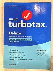 Intuit 608683 Turbotax Desktop Deluxe 2020