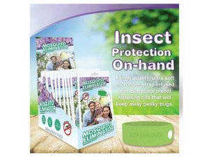 Bulk HZ062 5 Pack Bug Eliminator Bracelet In Countertop Display