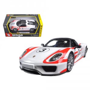 Bburago 28009w Brand New 124 Scale Diecast Car Model Of Porsche 918 Sp