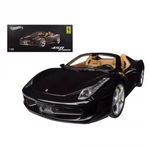 Hot BCJ90 Ferrari 458 Spider F1 Glossy Black Elite Edition 118 Diecast