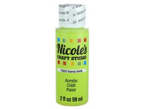 Bulk CH710 Nicoles 2 Oz Acrylic Craft Paint In Granny Smith