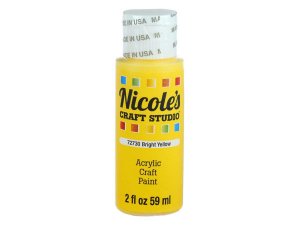 Bulk CH682 Nicoles 2 Oz Acrylic Craft Paint In Burnt Yellow