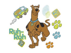 Bulk CH678 Scooby Doo Prints Self-stick Wall Decor Stickers Set