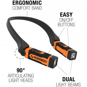 Ezred NK15OR Anywear Rechargeable Neck Light - Hands-free Led Lighting