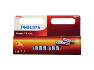 Bulk DA190 Philips Power Alkaline 12 Pack Aaa Battery