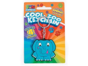 Bulk KA793 Cool Zoo Animal Keychain In Assorted Animals