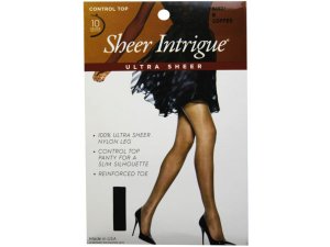 Bulk GW841 Sheer Intrigue Coffee Brown Ultra Sheer Control Top Pantyho