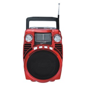 Supersonic SC-1390RD Bluetooth 4band Ptbl Radio Red