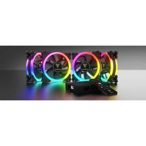 Gamdias AEOLUS M2-1204R Aeolus M2-1204r Rgb Case Fan 4 Pack With Contr