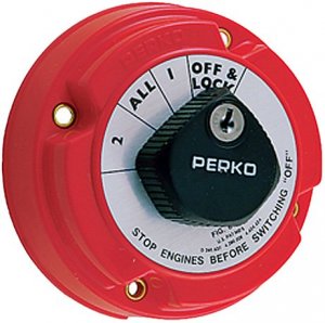 Perko 8502DP Medium Duty Battery Selector Switch Wkey Lock