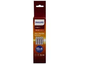 Bulk DA188 Philips Long Life Zinc Chloride 60 Pack Aaa Battery