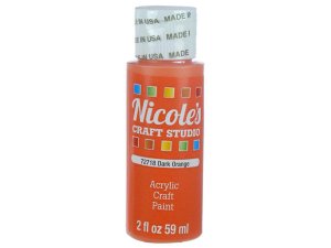 Bulk CH706 Nicoles 2 Oz Acrylic Craft Paint In Dark Orange