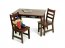 Clipper 534WN Rect Table Chair Set Walnut