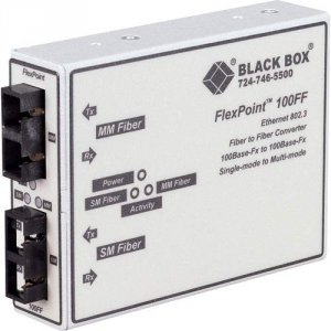 Black LMC250A Flexpoint Media Converters, 100-mbps Mul