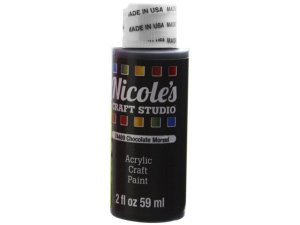 Bulk CH777 Nicoles 2 Oz Acrylic Craft Paint In Chocolate Morsel