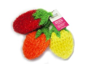 Bulk HP256 3 Pack Strawberry Sponges In Red, Orange And Yellow