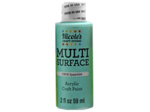 Bulk CH766 Nicoles 2 Oz Acrylic Multi Surface Craft Paint In Spearmint