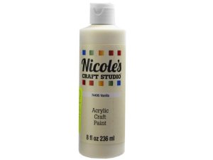 Bulk CH816 Nicoles 8 Oz Acrylic Craft Paint In Vanilla