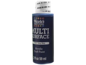 Bulk CH737 Nicoles 2 Oz Acrylic Multi Surface Craft Paint In Deep Navy