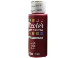 Bulk CH782 Nicoles 2 Oz Acrylic Craft Paint In Farmhouse Red