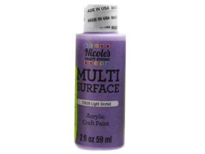 Bulk CH749 Nicoles 2 Oz Acrylic Multi Surface Craft Paint In Light Orc