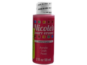 Bulk CH783 Nicoles 2 Oz Acrylic Craft Paint In Flirtation