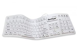 Wetkeys KBSTFC106-W Hygienic Flexible Silicone Keyb