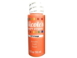 Bulk CH680 Nicoles 2 Oz Acrylic Craft Paint In Orange