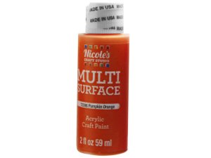 Bulk CH730 Nicoles 2 Oz Acrylic Multi Surface Craft Paint In Pumpkin O