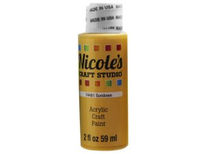 Bulk CH796 Nicoles 2 Oz Acrylic Craft Paint In Sundown