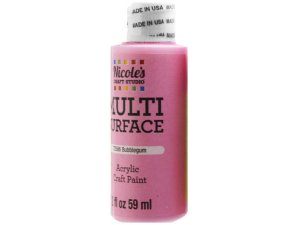 Bulk CH732 Nicoles 2 Oz Acrylic Multi Surface Craft Paint In Bubble Gu