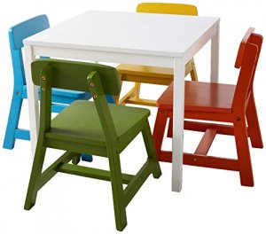 Clipper 585MC Child Table  Chair Set 5pc Wh