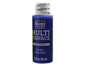 Bulk CH735 Nicoles 2 Oz Acrylic Multi Surface Craft Paint In Cobalt Hu