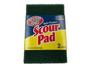 Bulk HA592 Western Family Two Pack Multi-purpose Scour Pad