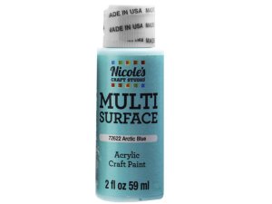 Bulk CH731 Nicoles 2 Oz Acrylic Multi Surface Craft Paint In Artic Blu