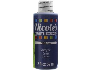 Bulk CH786 Nicoles 2 Oz Acrylic Craft Paint In Jeans