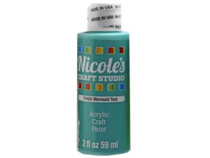 Bulk CH788 Nicoles 2 Oz Acrylic Craft Paint In Mermaid Teal