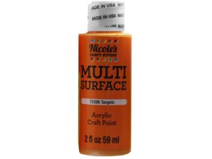 Bulk CH769 Nicoles 2 Oz Acrylic Multi Surface Craft Paint In Tangelo