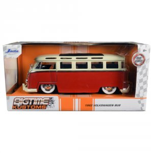 Jada 99058 1962 Volkswagen Bus Red And Cream Bigtime Kustoms 124 Dieca