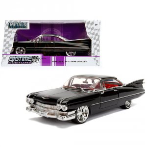 Jada 99989 1959 Cadillac Coupe Deville Black With Red Interior Bigtime