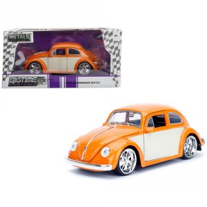 Jada 99019 1959 Volkswagen Beetle Orange And Cream Bigtime Kustoms 124