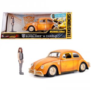 Jada 30114 Volkswagen Beetle Weathered Yellow With Robot On Chassis An