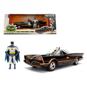 Jada 98259 1966 Classic Tv Series Batmobile With Diecast Batman And Pl