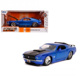 Jada 31647 1970 Ford Mustang Boss 429 Candy Blue With Black Hood Bigti