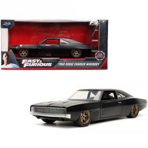 Jada 32614 Dom\'s 1968 Dodge Charger Widebody Matt Black Fast  Furious