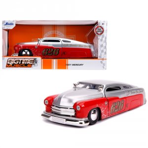 Jada 31454 1951 Mercury Silver And Red 626 Holley Bomber Bros Special 