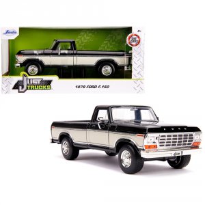 Jada 31585 1979 Ford F-150 Pickup Truck Stock Black And Cream Just Tru